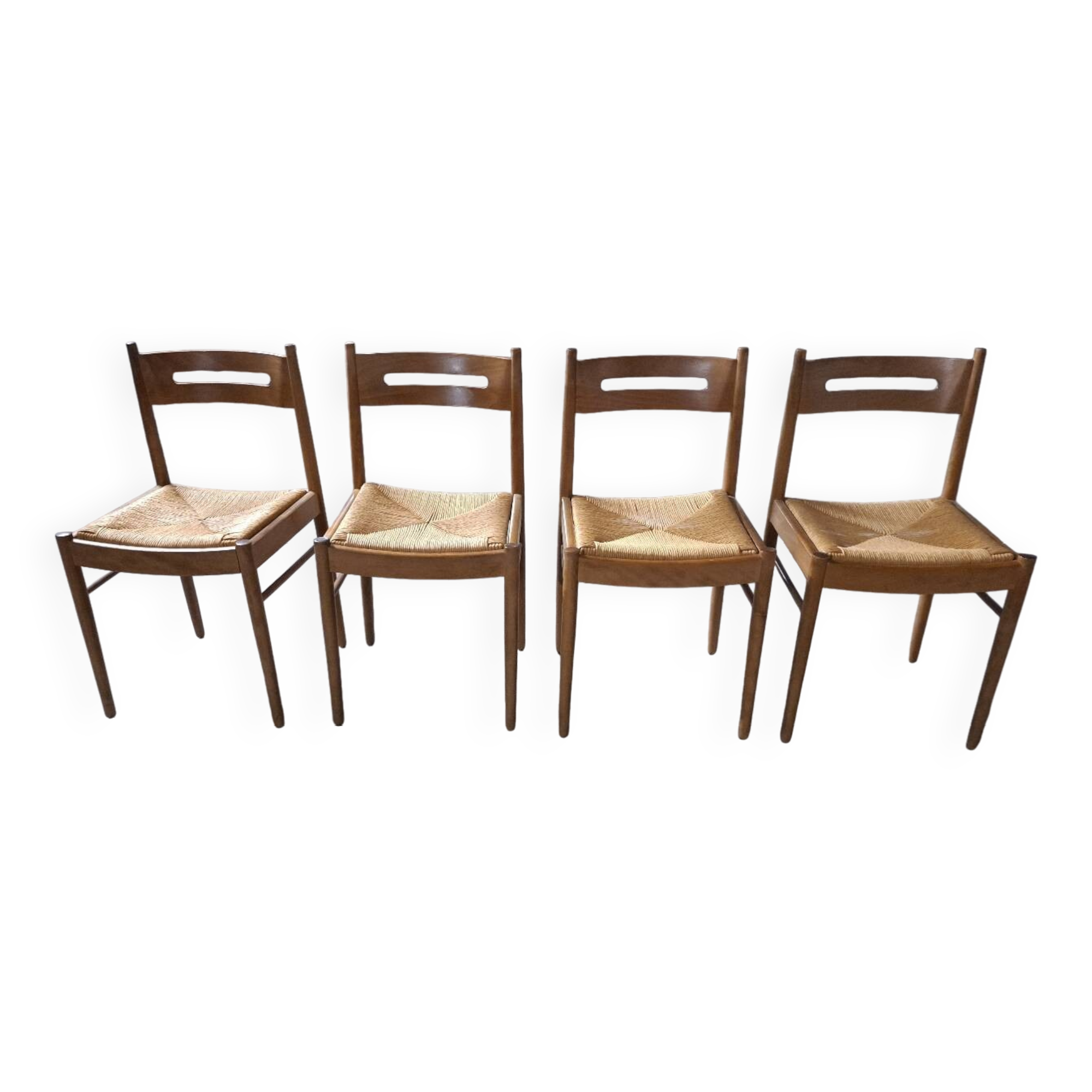 Set of 4 Dal Vera design chairs, Italy, 60s, 70s