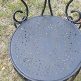 1 ornate wrought iron garden chair
