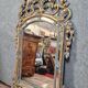 Mirror Louis XV / Regency in gilded and lacquered wood around 1850
