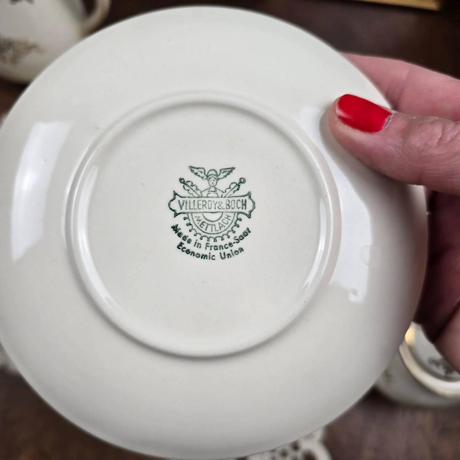 Service à thé crème & or – Villeroy & Boch Mettlach