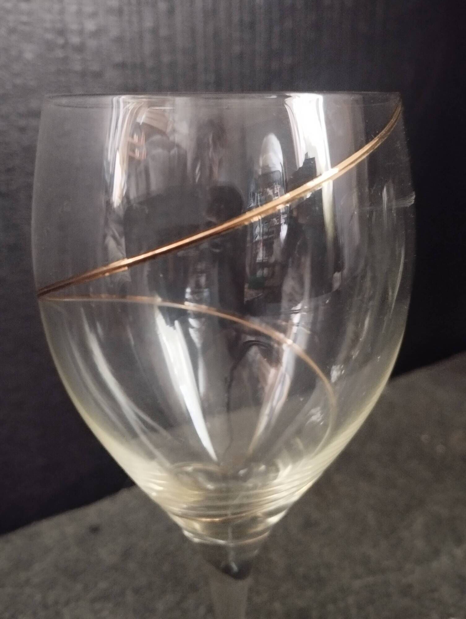 set of 5 crystal wine glasses by Anna Ehrner
