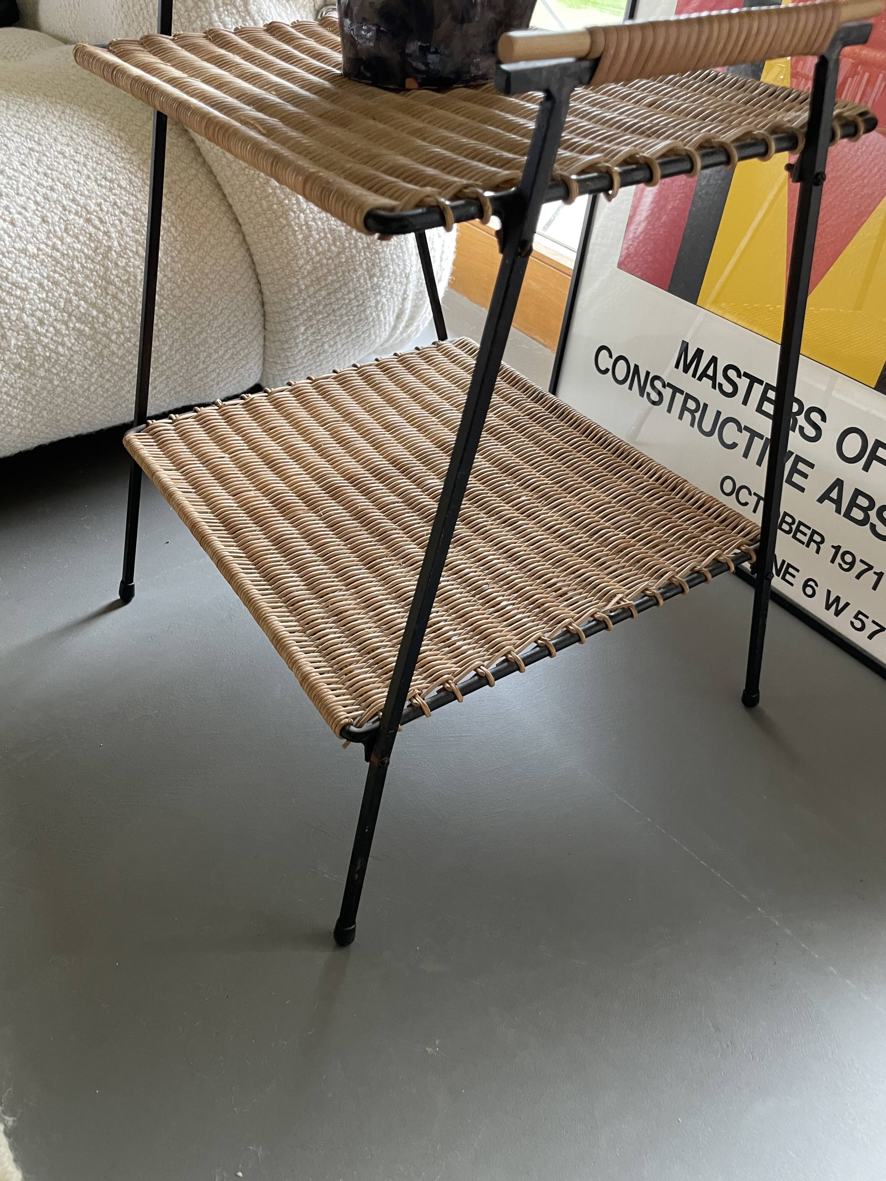 Raoul Guys metal wicker serving trolley