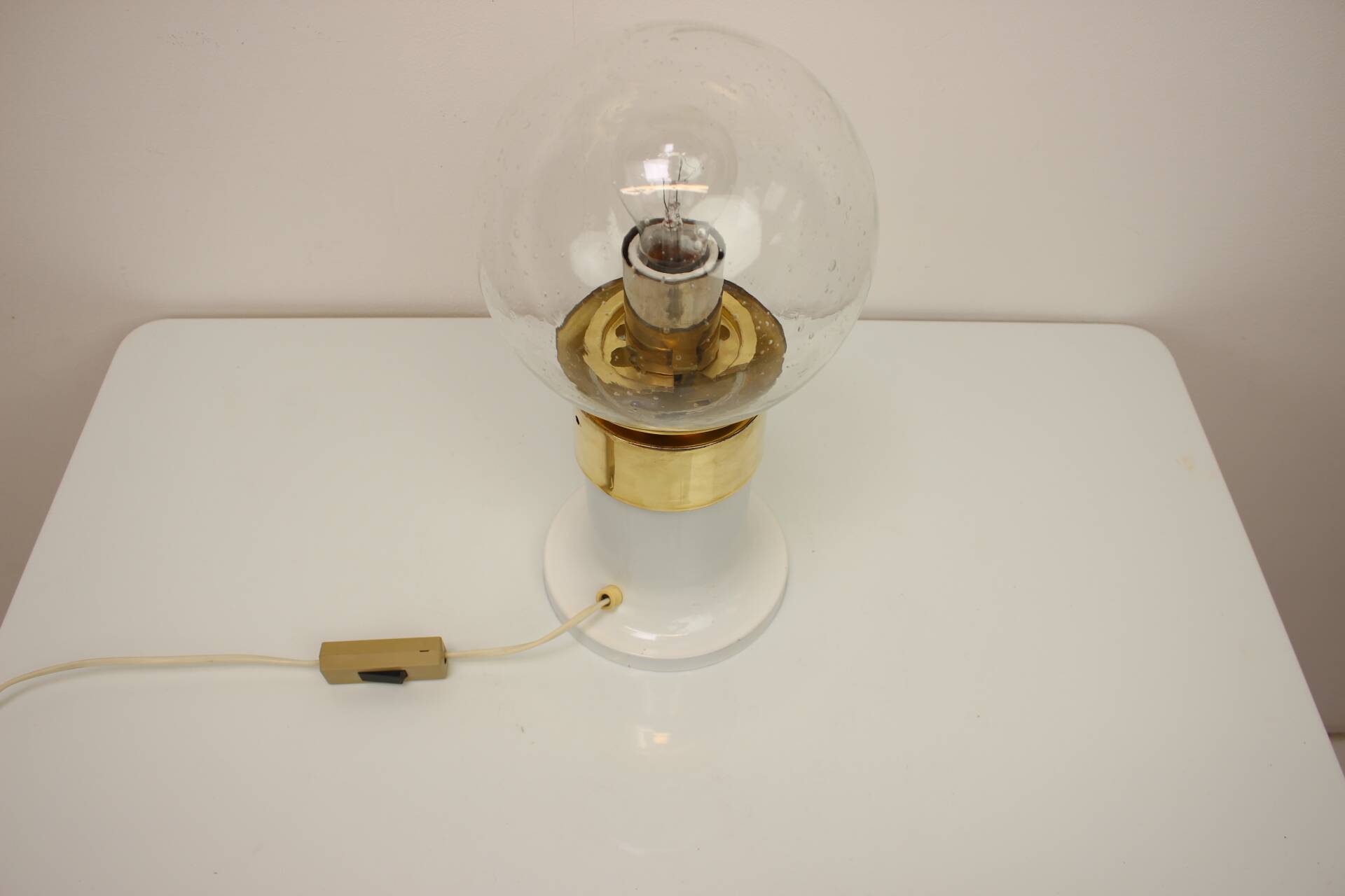 Mid-Century Brass Table Lamp by Kamenicky Senov, 1960s