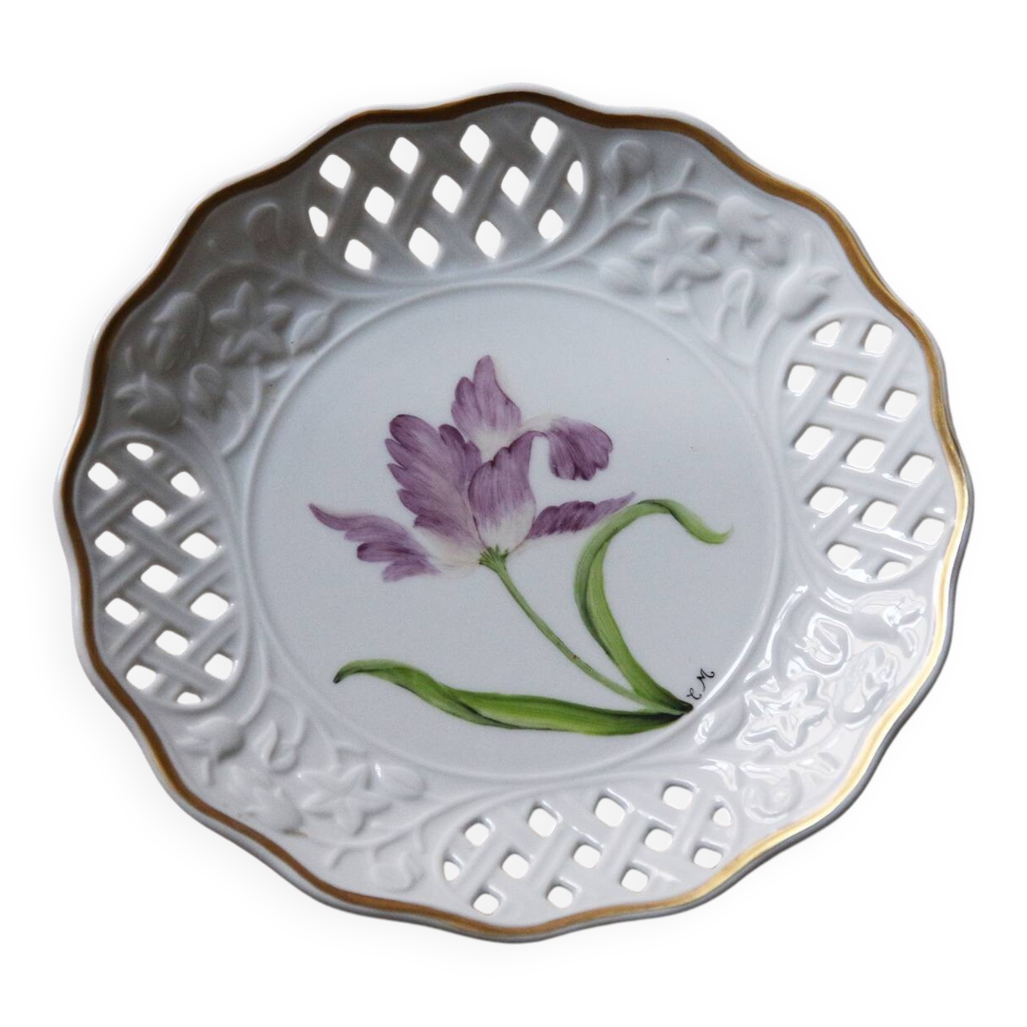 Catherine Marmol hand-painted decorative plate