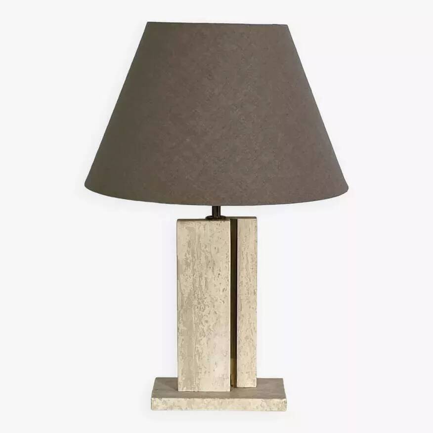 Lampe vintage en marbre et en laiton