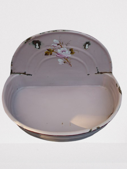 Ancient enamelled sheet metal fountain