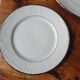 Silver-edged dessert service and its dish