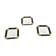 Set of three bridge ashtrays, mid-century modern, porcelain, Ćmielów, Poland, 1960s.
