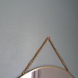 3 miroirs ronds métal doré, diametre 35, 30 et 20 cm