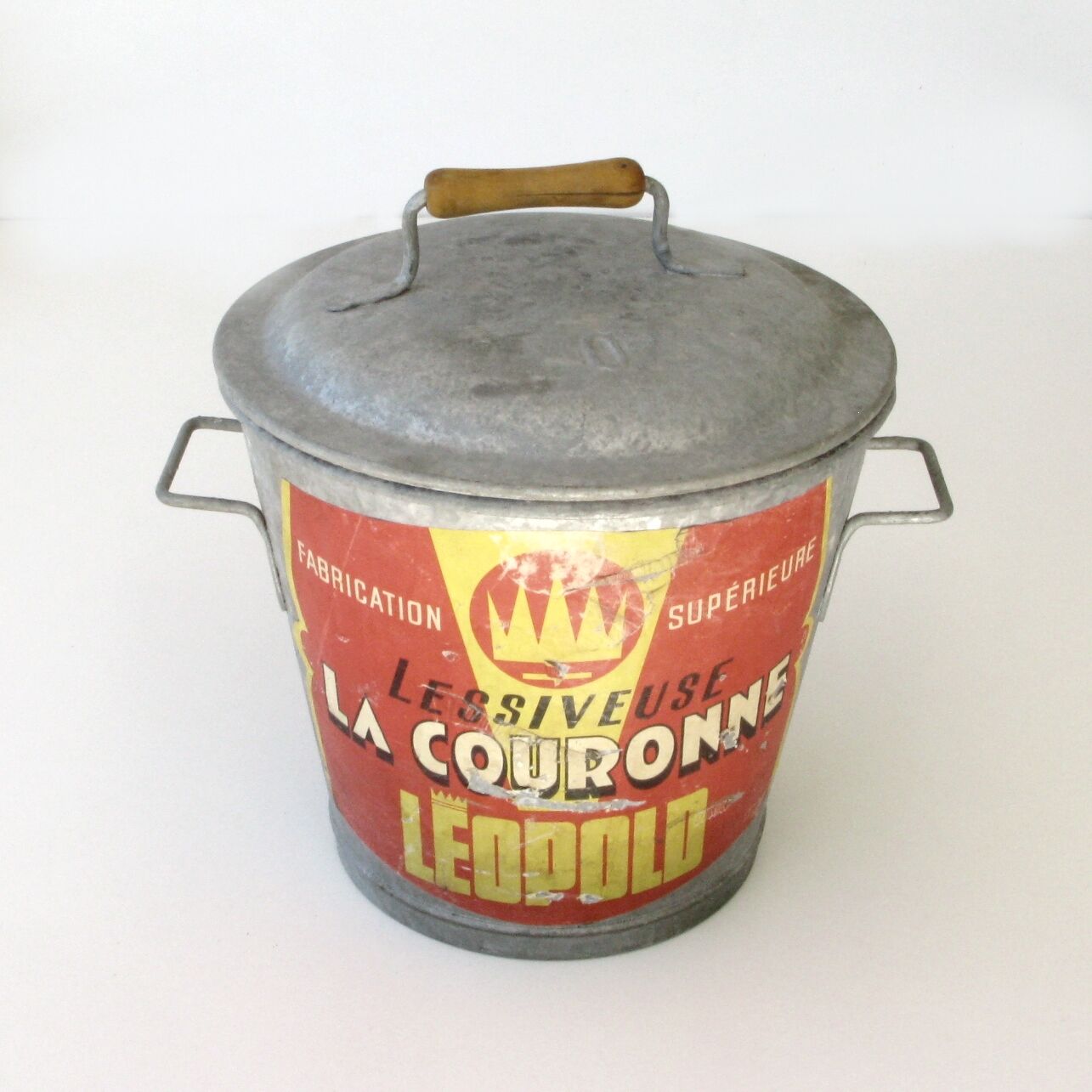 Antique washing machine the leopold crown - size 0 zinc folk art