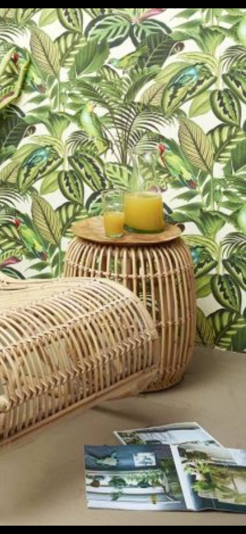 rattan coffee table
