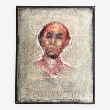 Tableau - Portrait d'homme chauve - Art contemporain