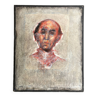 Tableau - Portrait d'homme chauve - Art contemporain