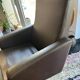 Vintage brown faux leather armchair from the 60s/70s.