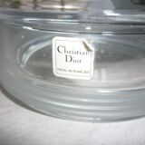 Boite ronde en verre avec couvercle et bouchon muguet de Ch. Dior