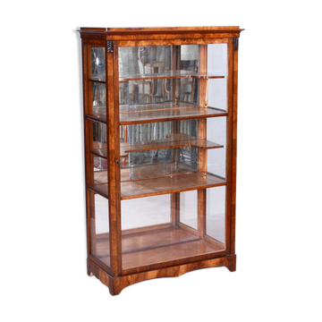 Biedermeier Display Cabinet in Walnut, 1830s