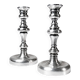 Pair of small antique silver-plated candlesticks, Georgian style.