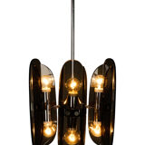 Lustre en verre fumé des années 1960