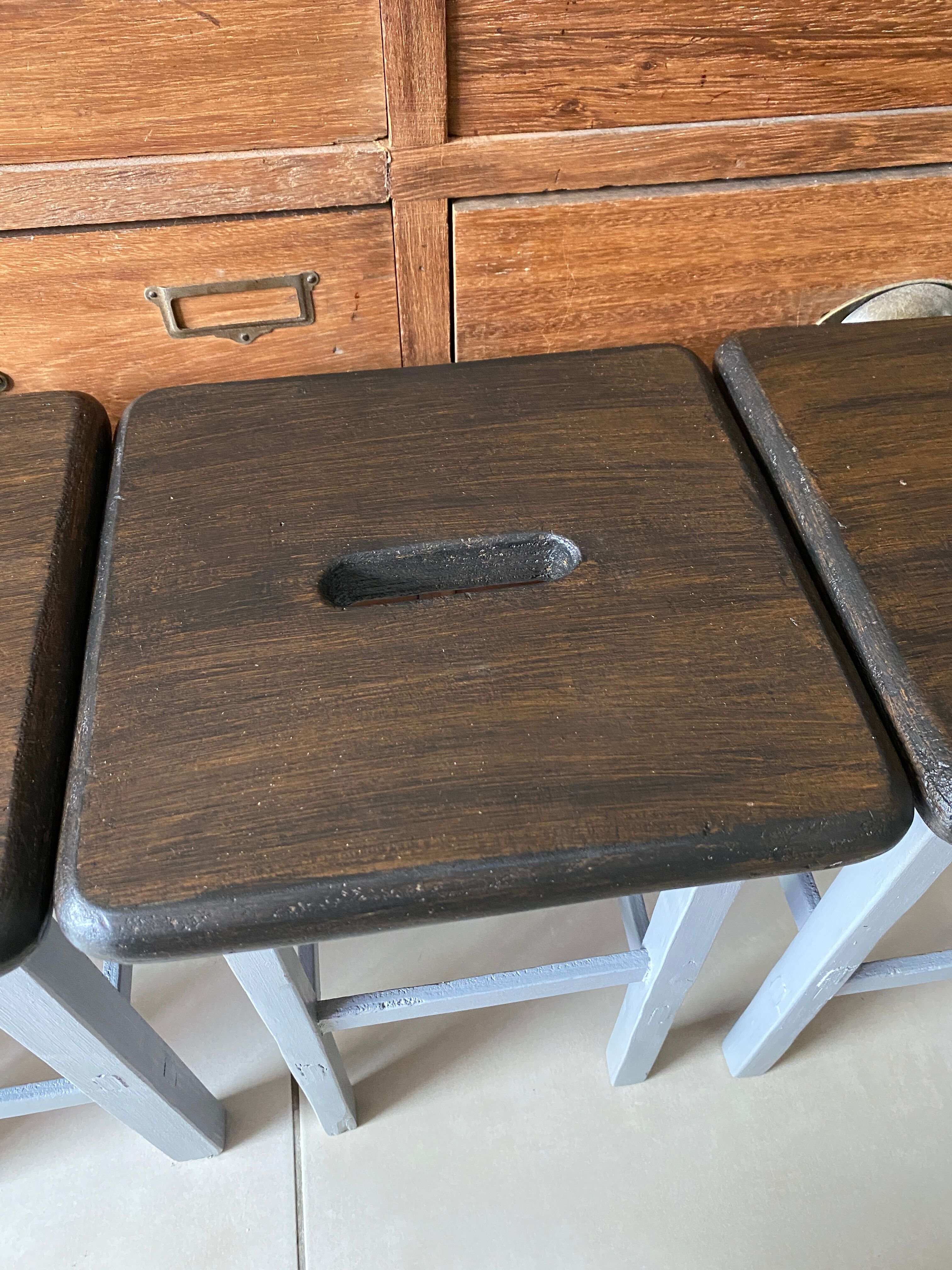 Wooden painter's stools