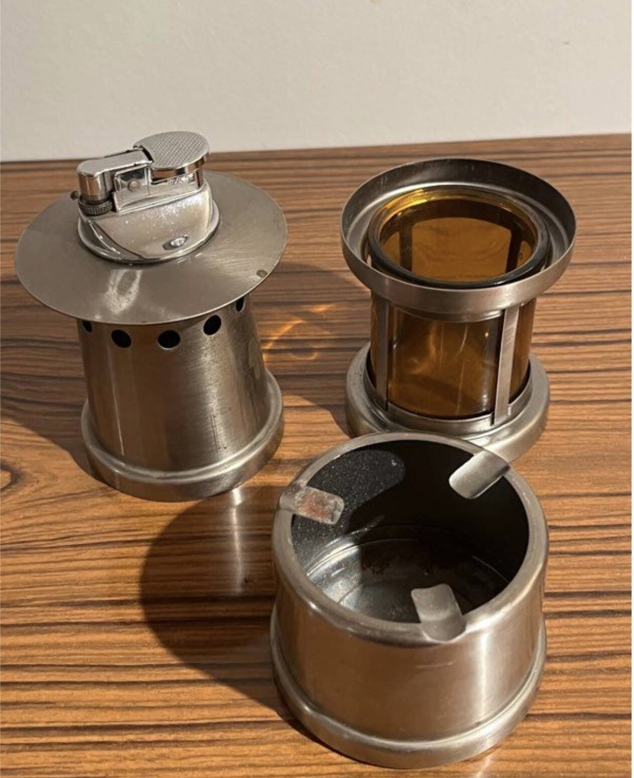 Vintage 60s/70s smoker's table lighter set