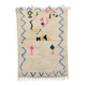 Handwoven coloured wool rug, 145 x 105 cm - P426