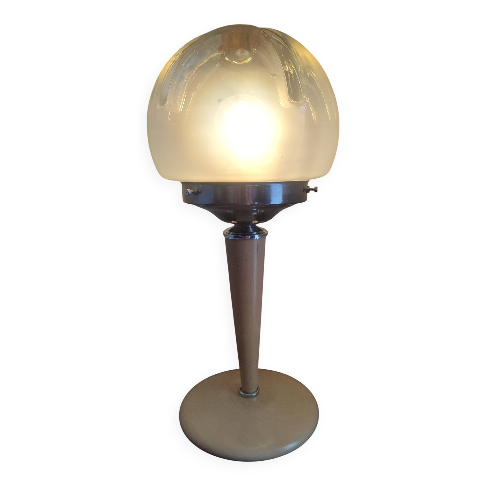 Large vintage Murano glass table lamp
