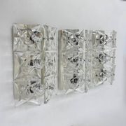 Set of 3 mid-century large crystal sconce by Kinkeldey, Germany, 1970s