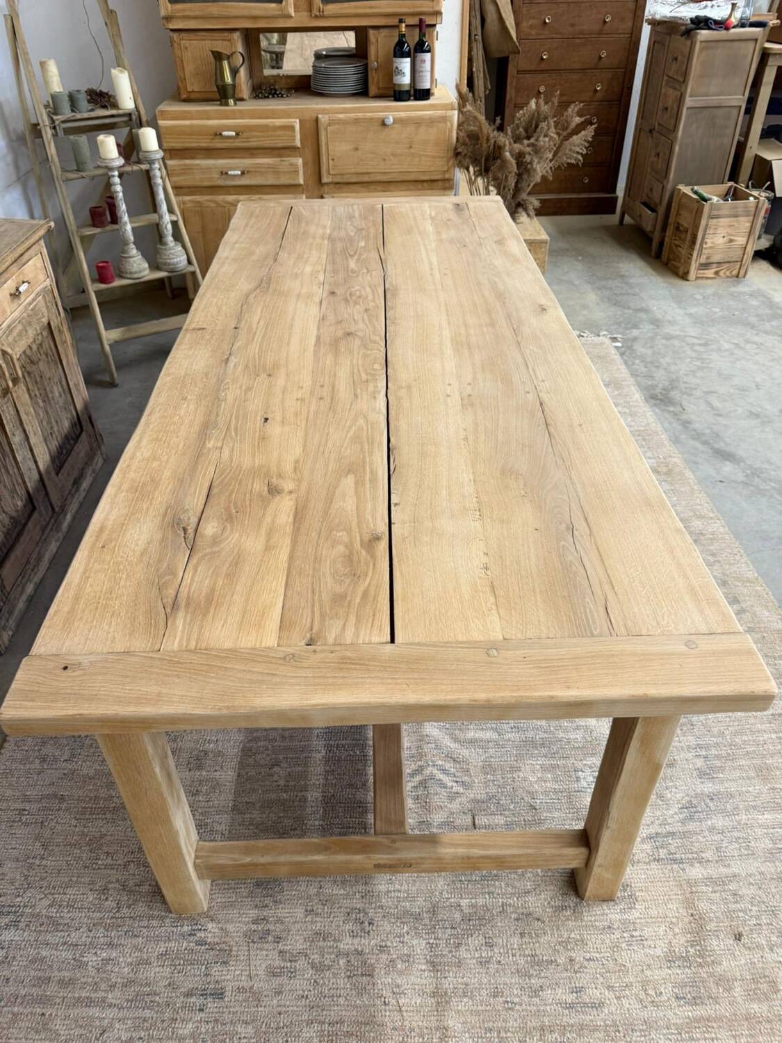large solid oak farmhouse table
