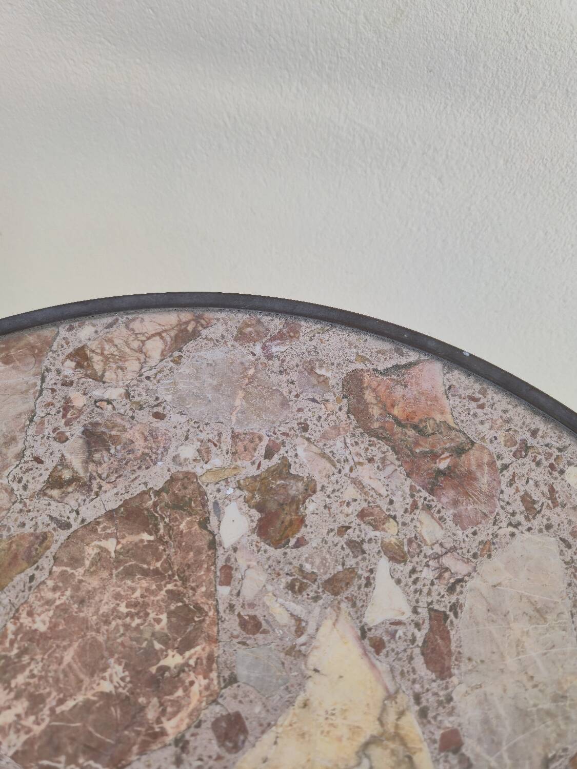 Pedestal table for restaurant bistro with lion paws and marble