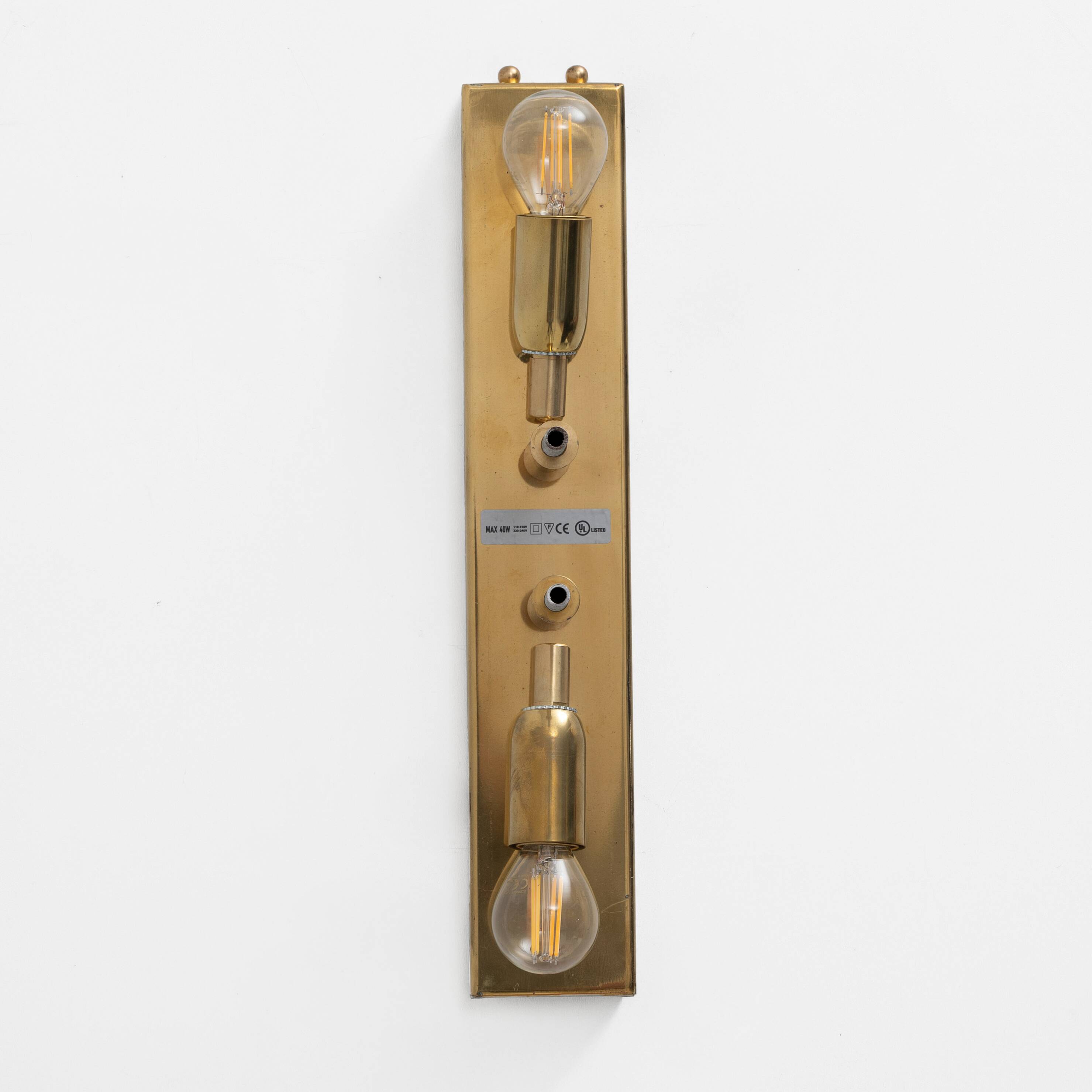 Pair of Murano Glass Gold Graniglia and Brass Sconces