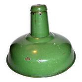 Green enamelled sheet metal workshop lamp – Industrial Farmhouse pendant light 41cm