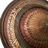 Asian straw and rattan hat