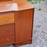 Vintage 1960s mahogany dressing table chest of drawers