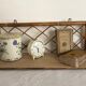 Rattan wall shelf, 50s