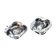 Vintage Bayel crystal salt shakers - Free-form Modernist design 1960