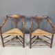 Paire de chaises d'angle hollandaises anciennes, années 1920