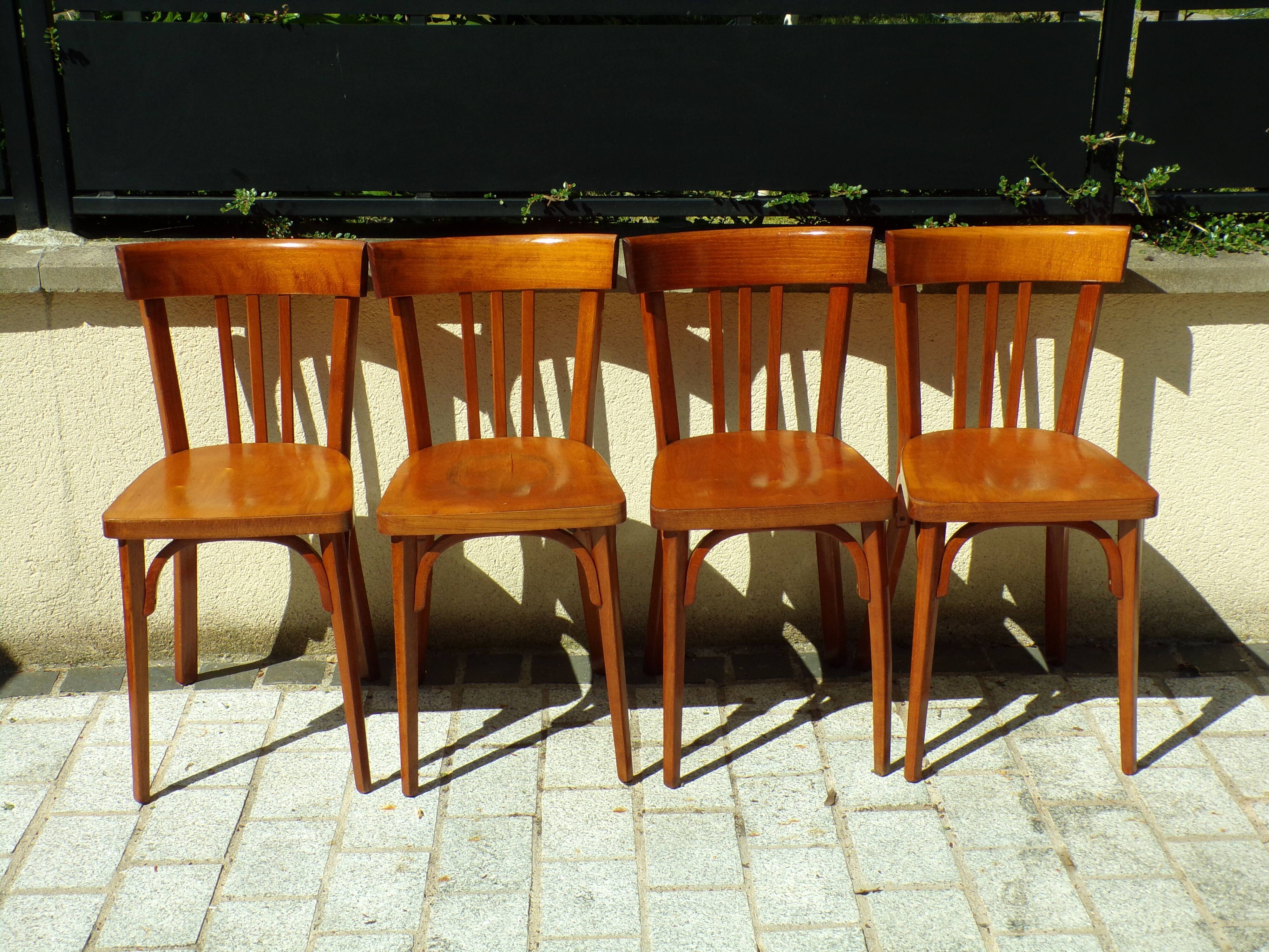 Set of 4 Baumann bistro chairs