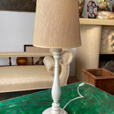 Lampe vintage en bois années 1980