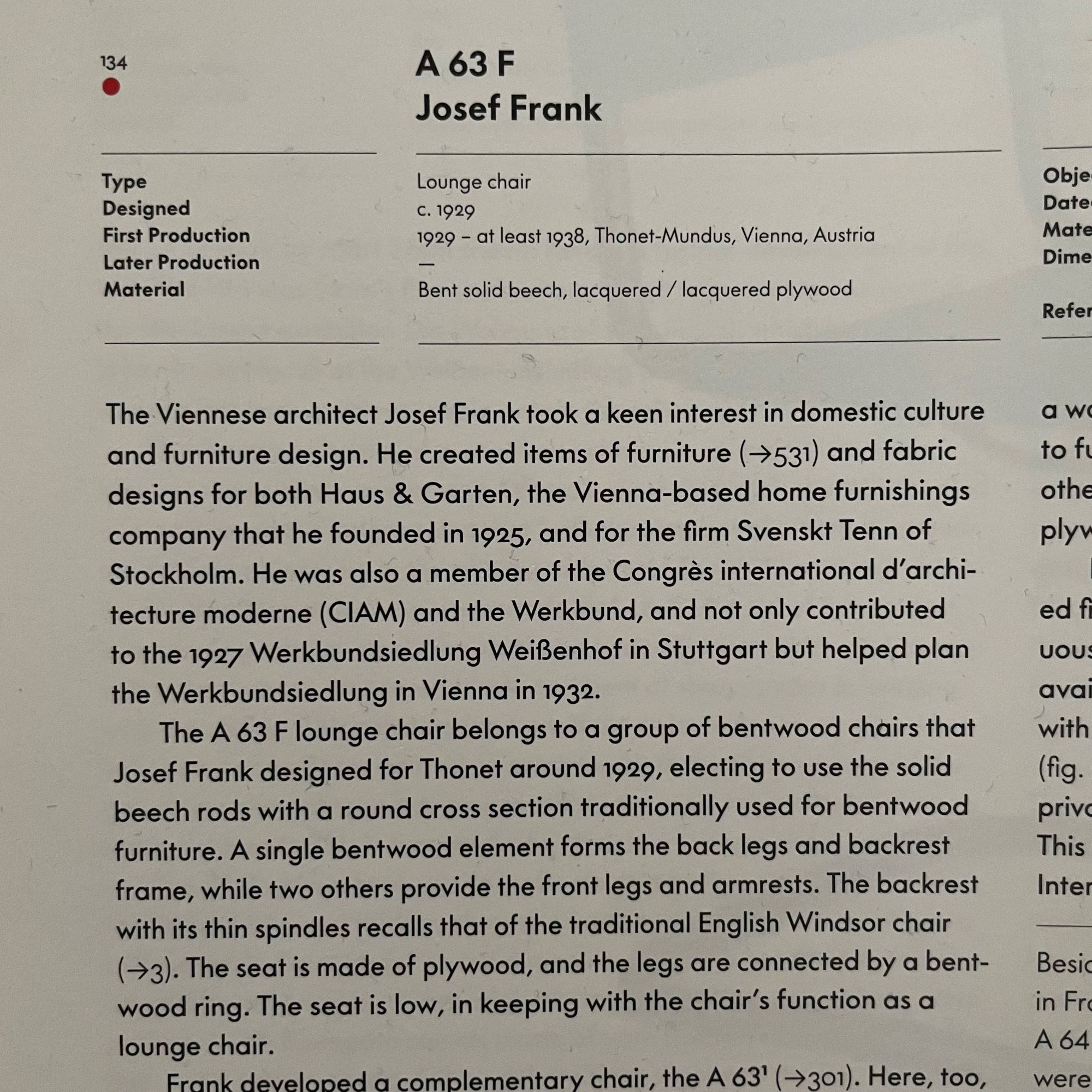 Bentwood armchair model A63-F, design Josef Frank for Thonet, 1930s, Austria