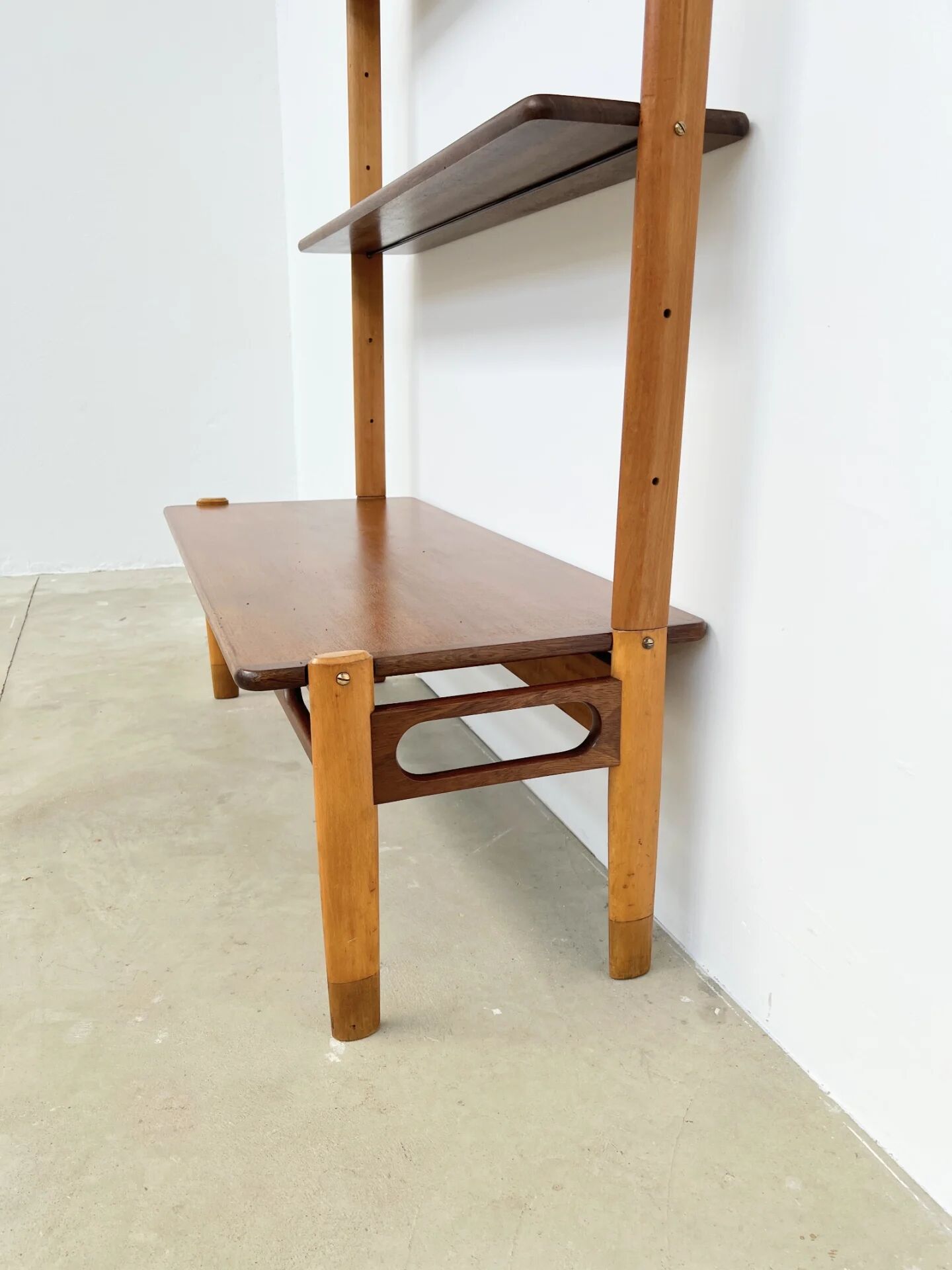 Wall system William Watting for Scanflex in teak and beech — 1960