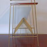 Vintage magazine rack end table, 1960s