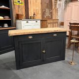 Old Parisian block buffet with black patina