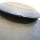 Set of 3 bluish and ochre plates in stoneware Arts Ceram Grand Feu