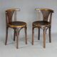 2 stools/bistro chairs, Thonet 1925, with palmette backrest No Baumann