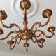 Old brass chandelier 8 branches