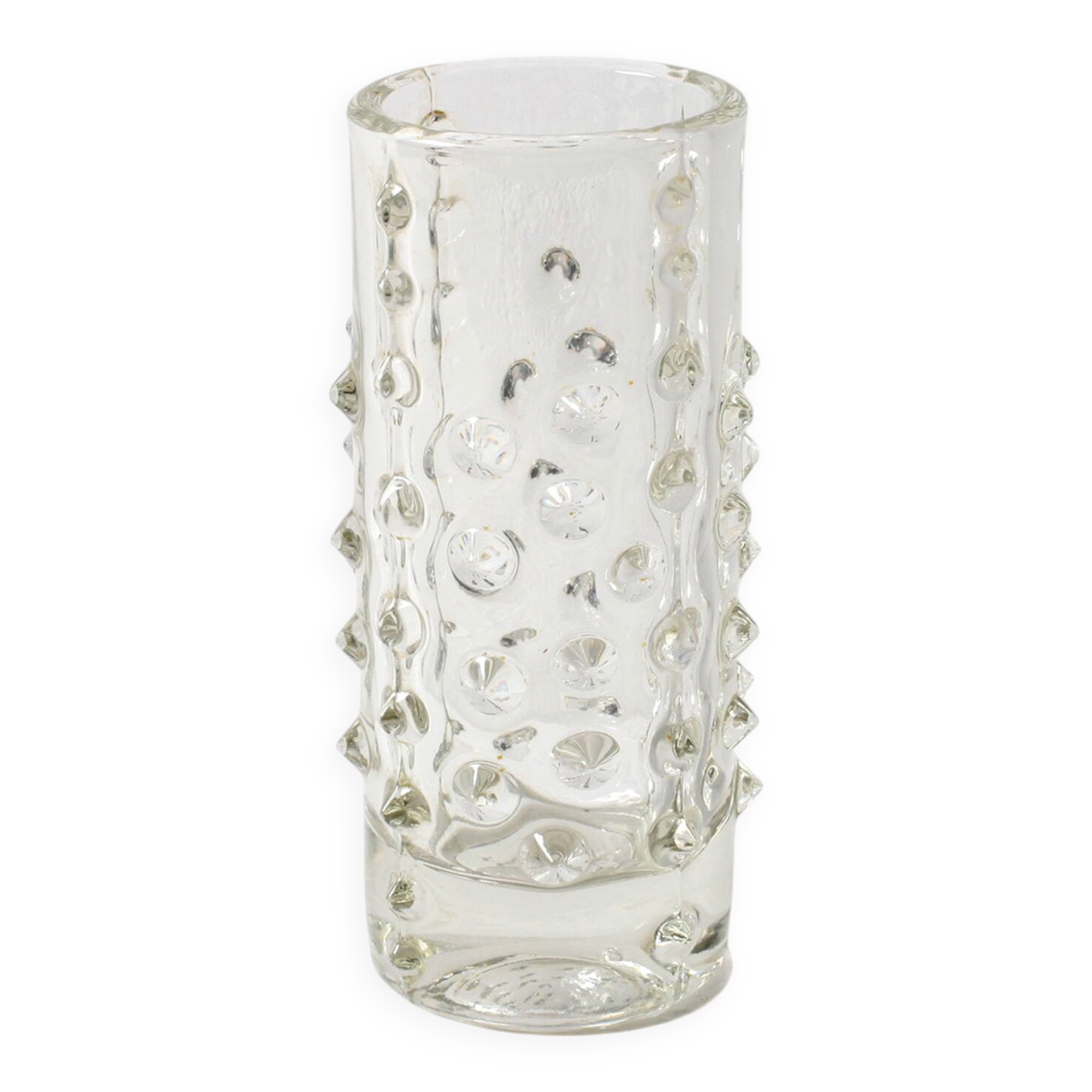 Mid-Century Spiky Glass Vase by Pavel Panek, Czech Republic / 1971