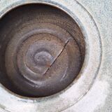 Flat ceramic vase by Nadia and Alain Pinel