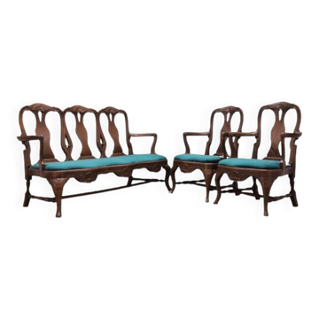 Living room set, style: Chippendale, 1970s, production: Denmark