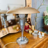 1950s metal mushroom lamp
