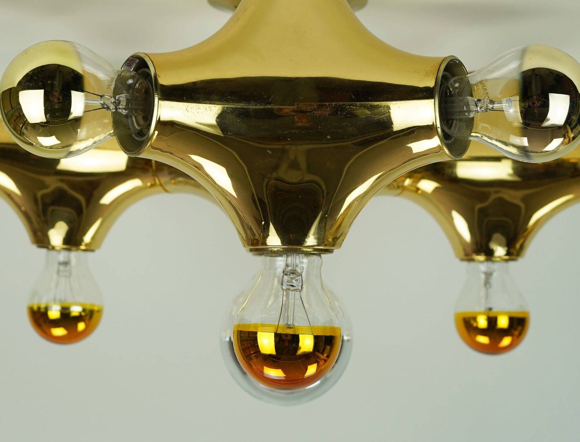 cosack gemini space age CEILING LIGHT - gold-colored - sputnik - 1970s